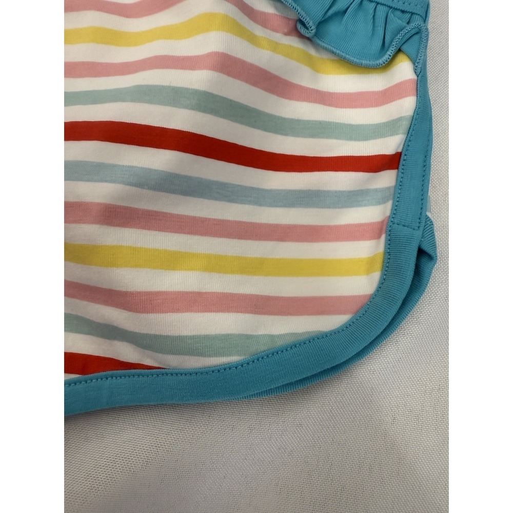 NWT Busy Bees Smocks Aqua Blue Striped Short Set Girls Size 5 - Picture 6 of 6